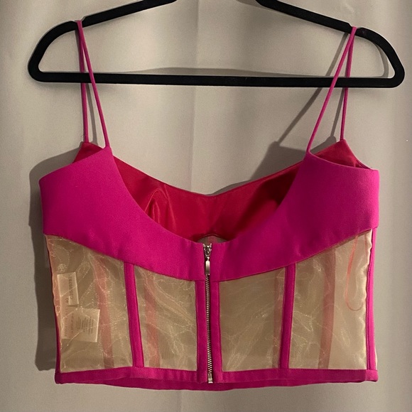 Rozie Corsets Tulle Trimmed Crepe Corset - Picture 6 of 7